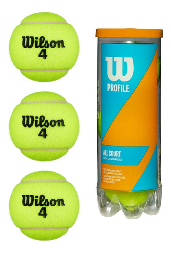 Bolas Pelotas Wilson Tenis X3 Wilson Prime Profile All Court