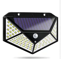 Comprar Lampara Solar Con Sensor De Movimiento 100 Leds Modos De Luz Color Negro Color De La Estructura Negro Color De La Pantalla Negro Negro