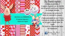 Comprar Papeles Fondos Digitales Olivia La Cerdita 2 Kit Imprimible