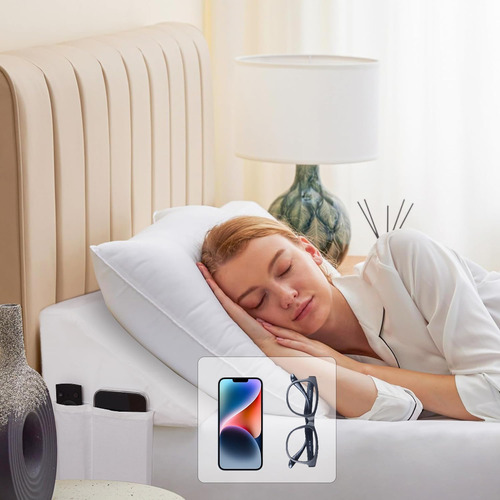 Cabecero De Almohada Bedluxe King Con Cuña, Almohada De Cuña