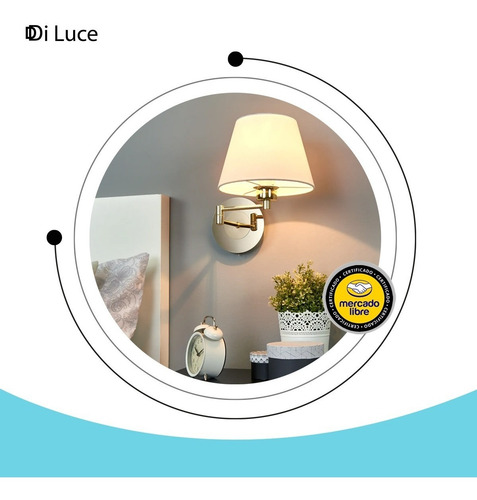 Imagen 10 de 10 de Aplique Pared Móvil Cuadros Baños Led 40cm Cuotas