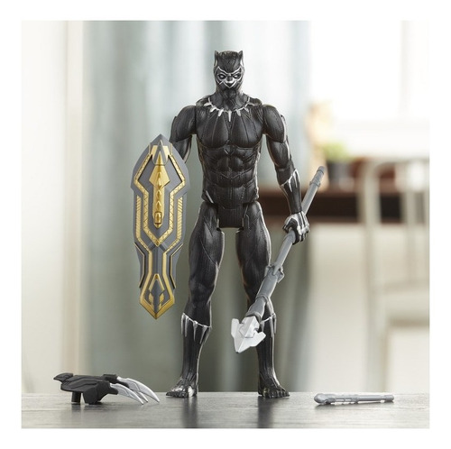 Imagem 4 de 7 de Figura Avenger 30 Cm Pantera Negra C/acessório Hasbro E7388