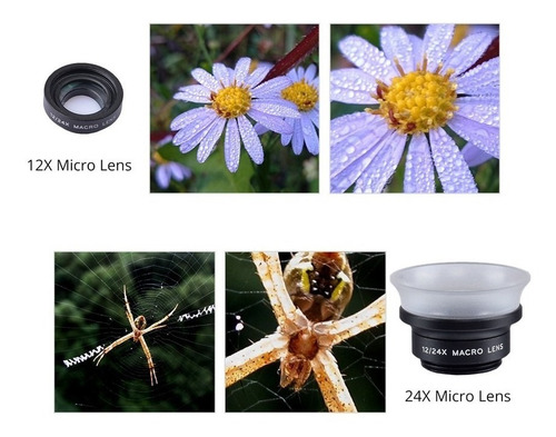 Lente Macro Apexel Para Teléfono Total 24x Super Macro