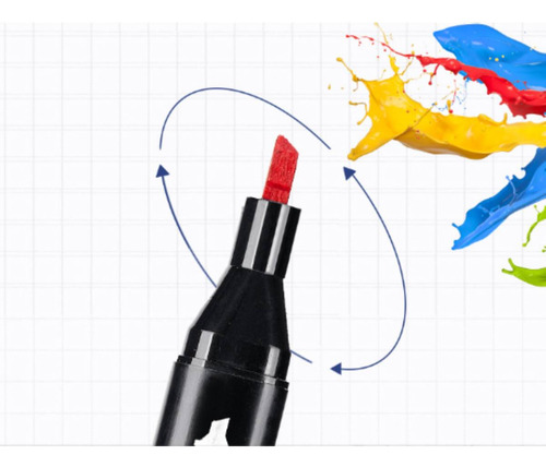 Estojo Colorido Para Colorir De 80 Cores Com Ponta Dupla