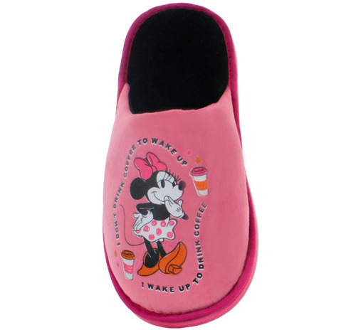 Arra Pantufla Minnie Coffee Suave Confort Rosa Mujer 83119