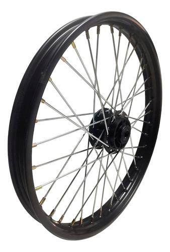 Rin Delantero Reforzado Negro Rayos Dm200 Crossmax200