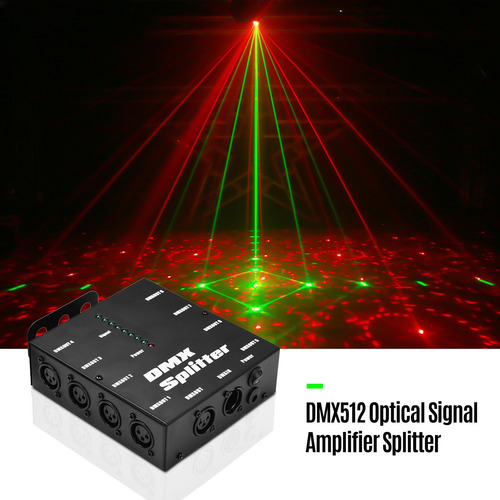 Imagen 7 de 9 de Dmx512 Amplificador Óptico De Señal Divisor Distribuidor 1 D
