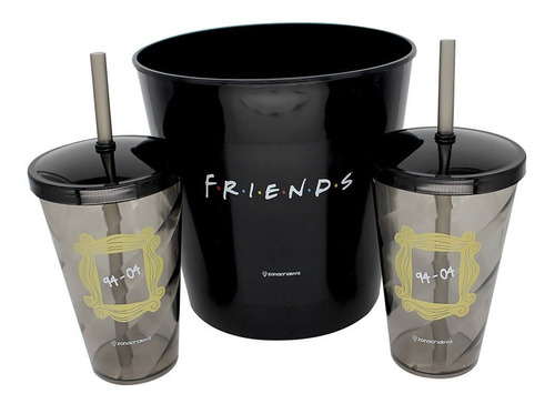 Imagem 3 de 3 de Kit Almofada Porta Pipoca Copos Friends | Zona Criativa
