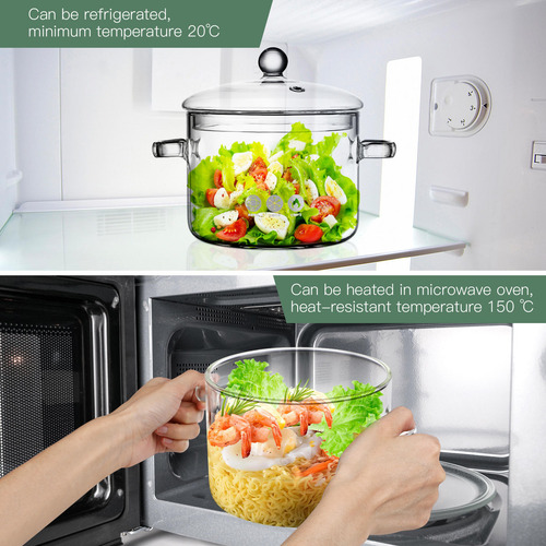Olla De Vidrio Para Sopa Home Glass, Olla De Vidrio Para Est