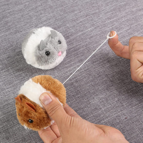 Ratón Mecánico De Juguete De Peluche Con Cuerda Para Carreras, Rata, Lindo, Mecánico, Divertido, Juguete Para Gato, Perro, Mascota, Color , 1 Pieza, Ratón De Cuerda, Ratón Mecánico