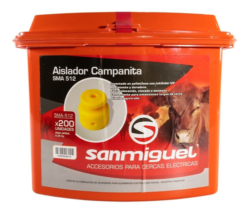 Aislador Campanita Para Clavar Para Alambrados Bolsa X 100 U