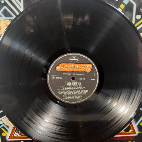 Imagem 8 de 8 de Vinil Lp Def Leppard Hysteria Com Encarte Bom Estado