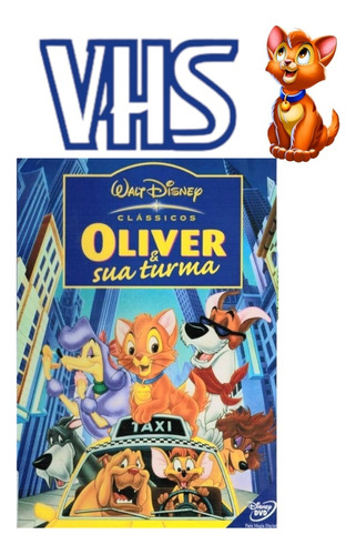 Vhs Fita Cassete Disney Original Oliver E Seus Companheiros