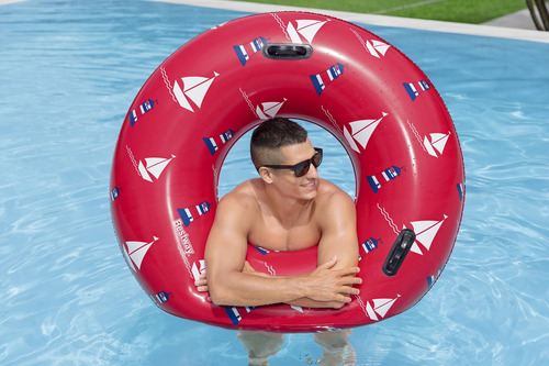 Salvavidas Inflable Para Niños 1.19 M 2 Colores Mod. 36353 Rojo