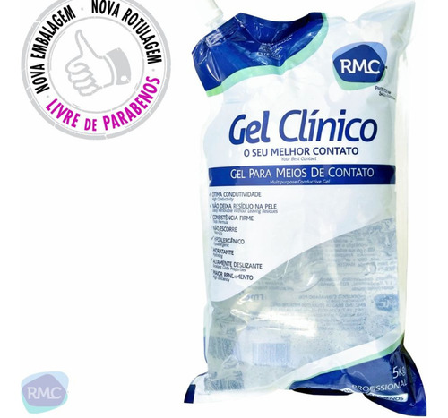 Gel clínico Condutor Incolor Para Ultrassom Rmc 5kg Bag
