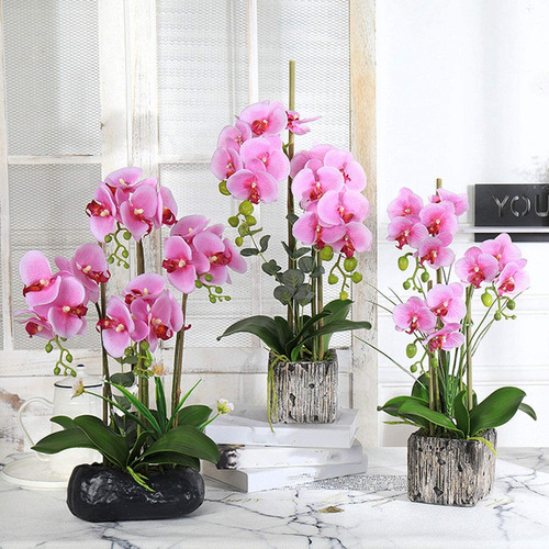 Mz S 10 Unidades De Hojas Artificiales De Orquídea