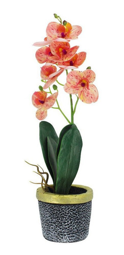 Maceta Decorativa Plantas Y Flores Artificiales Orquideas