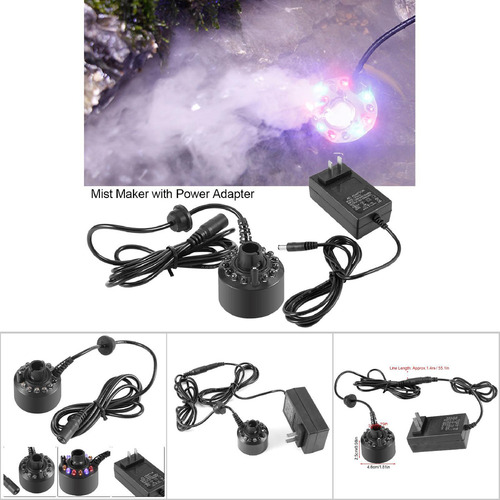 1pc 12led Fabricante Colorido Da Névoa Para A Lagoa Da Fonte