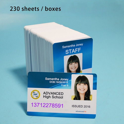 Blanco De Inyección De Tinta Imprimible En Blanco Pvc Tarjet