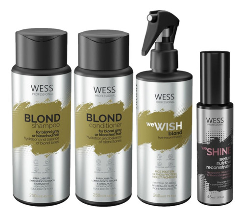  Wess Blond Sh 250ml+cond 250ml+wewish M. 260ml+we Shine 45ml