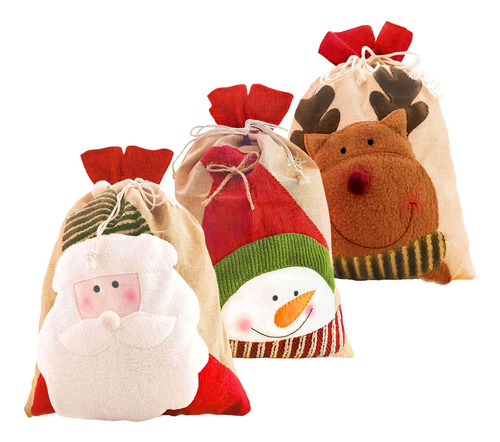 Bolsas De Navidad Con Cordón De Santa Sacks, Bolsas Grandes