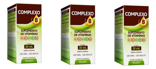 Kit C/3 Complexo B Solução 30ml - Arte Nativa