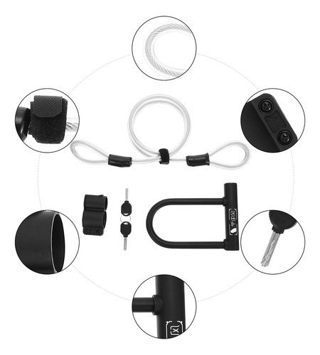 Compatible Cable De Seguridad For Candado De Bicicleta Con