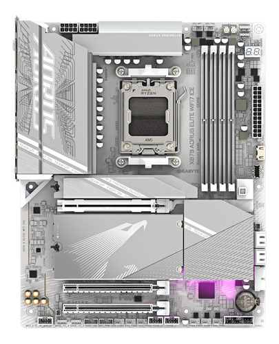 Placa-mãe Gigabyte X870 Aorus Elite Wifi7 Ice Am5 cor branca