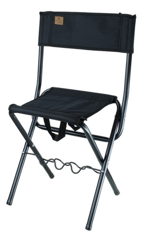 Banqueta Dobrável Pesca Brasil Pescador C/ Suporte P/ Varas Cor Preto