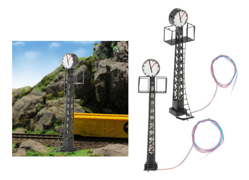 Nuevo Maqueta De 2 Piezas De Luces De Ferrocarril En Escala