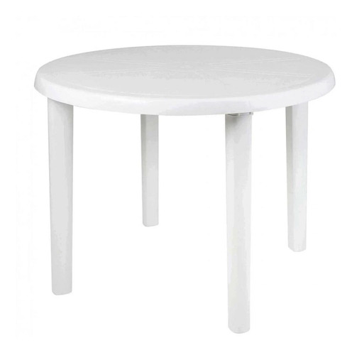 Imagem 2 de 9 de Kit Mesa Plástica Desmontável 90cm + 4 Cadeiras Poltrona