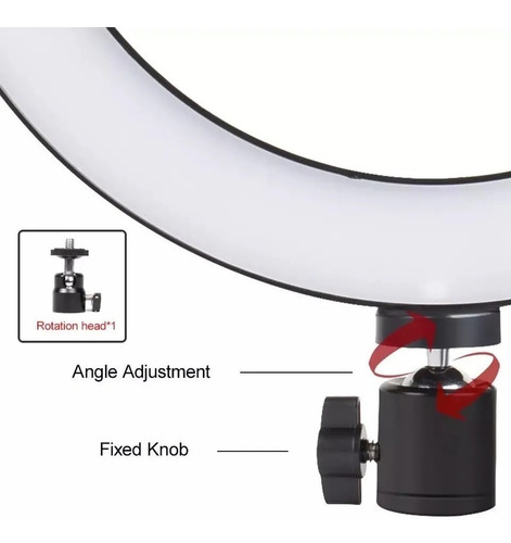 Imagen 4 de 10 de Anillo Aro Luz Led Fotografía 26 Cm + Trípode Ajustable