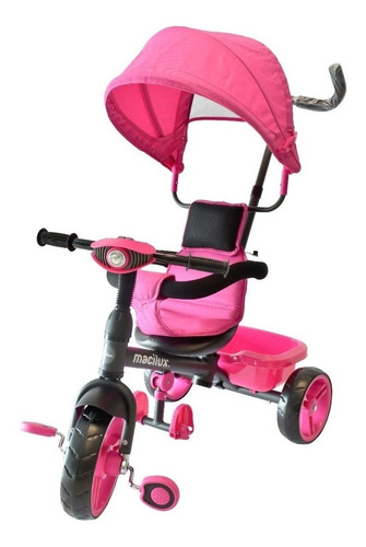 Triciclo 5 En 1 Macilux Para Bebe Niñas Color Rosita