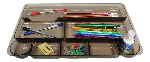 Organizador De Escritorio Mae M-977.5 Color Humo