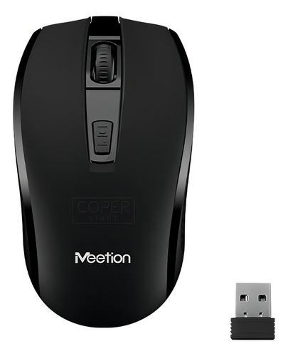 Mouse Meetion Portátil Bluetooth Inalambrico R560 Febo Color Black