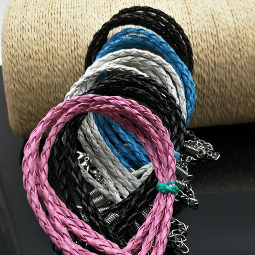 2 X 25 Pcs Cuerda Cuero Para Diy Collar