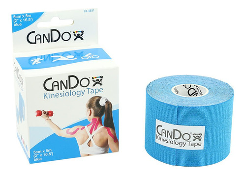 Cando Cinta Kinesiolgica, 2  X 16.5 Pies, Azul, 1 Rollo