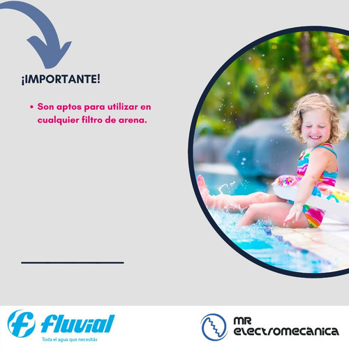 Imagen 4 de 10 de Limpieza Pileta: Pompones Filtrantes Fluvial P/ Filtro Vc 10