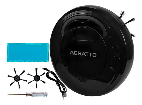 Aspirador De Pó Robô Praticci Aar01i-04 Preto Usb 3w 3.7v Agratto