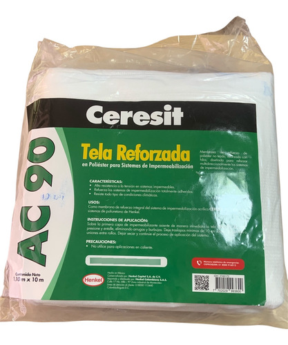 Ceresit Ac90 Tela Malla Reforzada Membrana Impermeabilizante