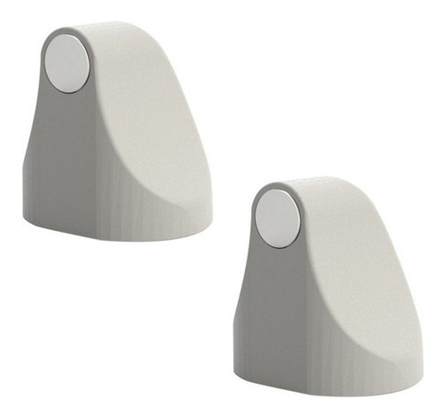 Imagem 1 de 3 de Kit 2 Trava Portas Magnético Universal Branco Comfortdoor