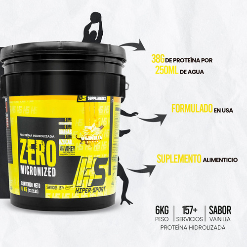 Hs Supplements Hiper Sport Proteína Zero 6 Kg Vainilla