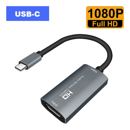 Tarjeta De Captura De Vídeo Usb-c A Hdmi De 1080p Hd