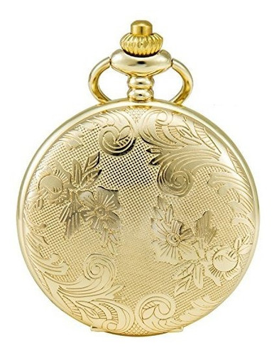 Reloj De Bolsillo De Cuarzo Vintage Con Flores De Bronce , E