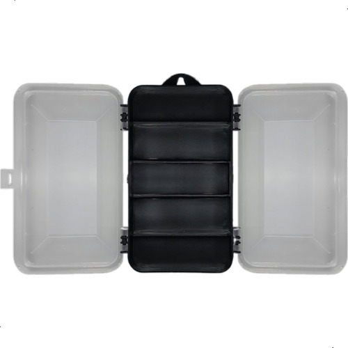 100pçs Estojo Organizador Duplo P/ Pesca Parafusos Bijuteria Cor Preto