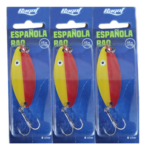 Señuelos Cucharas Españolas Ragot Rao 15grs ( 3 Unidades)