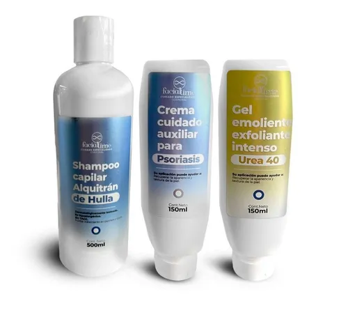 comprar Kit Shampoo Psoriasis + Gel Urea 40 + Crema Aux Psoriasis
