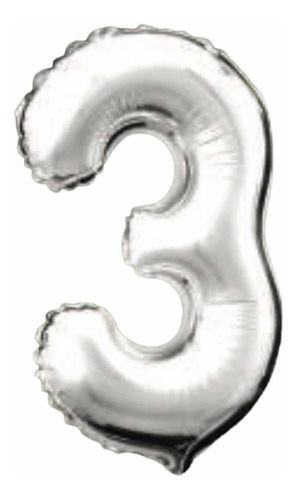 Balão Metalizado Números Letras 70 Cm Dourado Prata Rose Cor 3 prateado