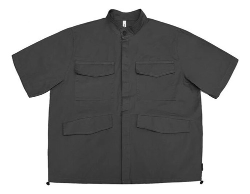 Camisa Tipo Cargo Casual De Manga Corta Para Hombre, Camisas