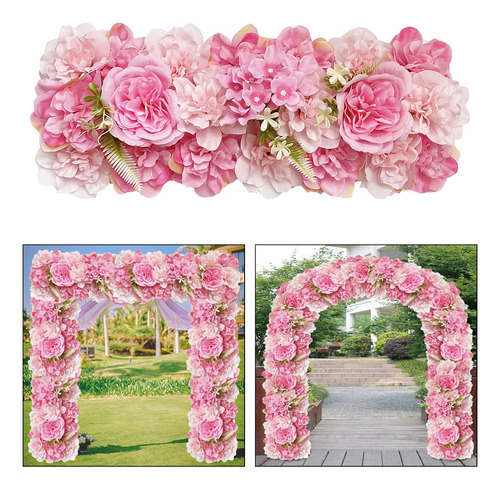 Panel De Flores Artificiales, Arreglos Florales, Rosa Oscuro